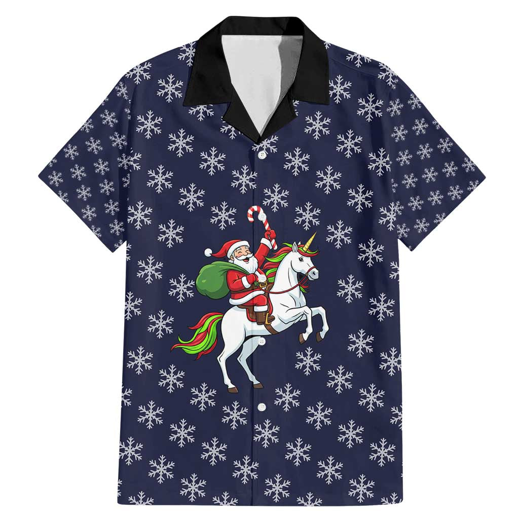 Horse And Santa Claus Christmas Christmas Family Matching Mermaid Dress and Hawaiian Shirt Xmas Holiday Patterns - Wonder Print Shop