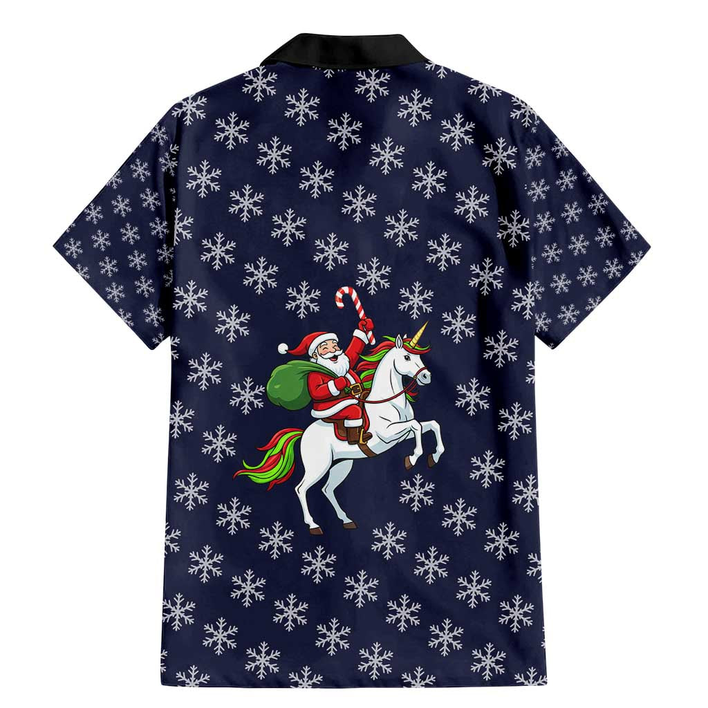 Horse And Santa Claus Christmas Christmas Family Matching Mermaid Dress and Hawaiian Shirt Xmas Holiday Patterns - Wonder Print Shop
