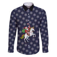 Horse And Santa Claus Christmas Christmas Family Matching Puletasi and Hawaiian Shirt Xmas Holiday Patterns - Wonder Print Shop