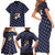 Horse And Santa Claus Christmas Christmas Family Matching Short Sleeve Bodycon Dress and Hawaiian Shirt Xmas Holiday Patterns - Wonder Print Shop