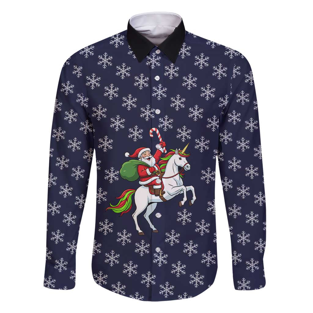 Horse And Santa Claus Christmas Christmas Family Matching Short Sleeve Bodycon Dress and Hawaiian Shirt Xmas Holiday Patterns - Wonder Print Shop