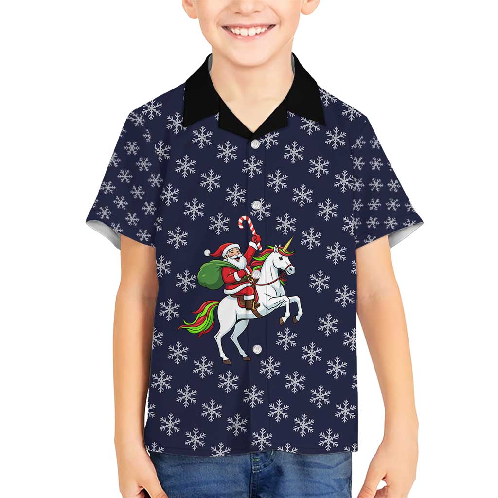 Horse And Santa Claus Christmas Christmas Family Matching Short Sleeve Bodycon Dress and Hawaiian Shirt Xmas Holiday Patterns - Wonder Print Shop