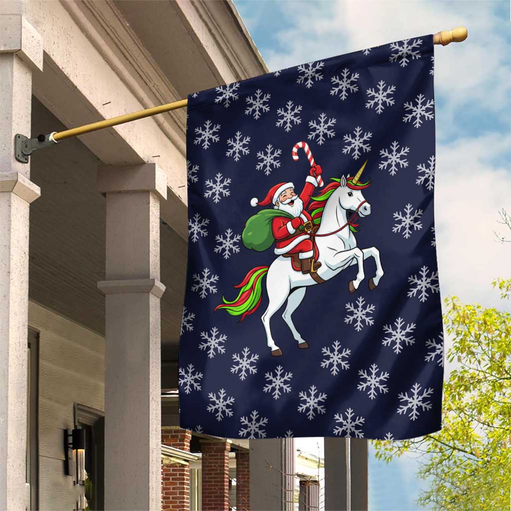 Horse And Santa Claus Christmas Christmas Garden Flag Xmas Holiday Patterns - Wonder Print Shop