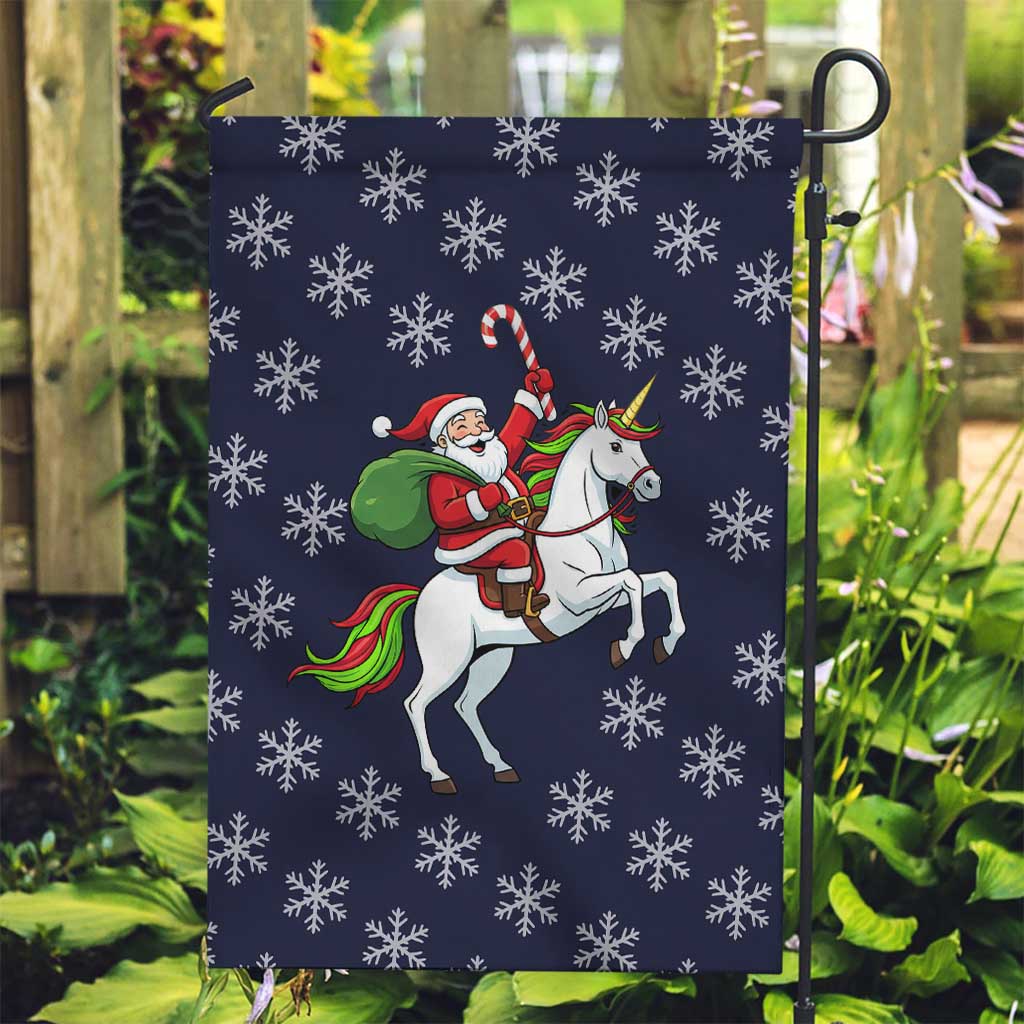 Horse And Santa Claus Christmas Christmas Garden Flag Xmas Holiday Patterns - Wonder Print Shop