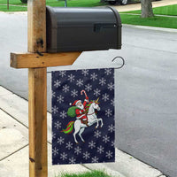 Horse And Santa Claus Christmas Christmas Garden Flag Xmas Holiday Patterns - Wonder Print Shop