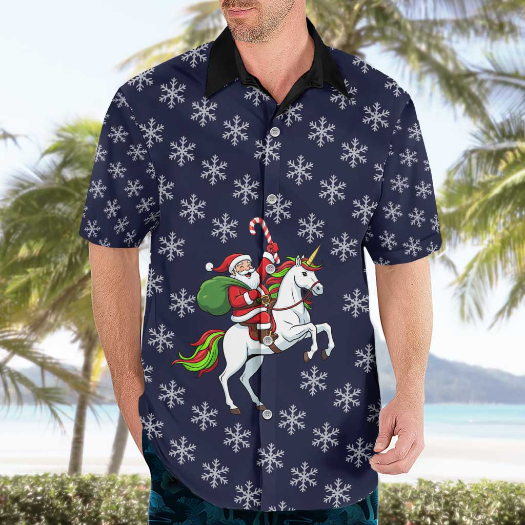 Horse And Santa Claus Christmas Christmas Hawaiian Shirt Xmas Holiday Patterns - Wonder Print Shop
