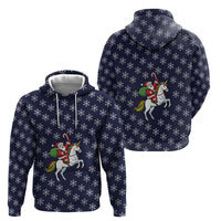Horse And Santa Claus Christmas Christmas Hoodie Xmas Holiday Patterns - Wonder Print Shop