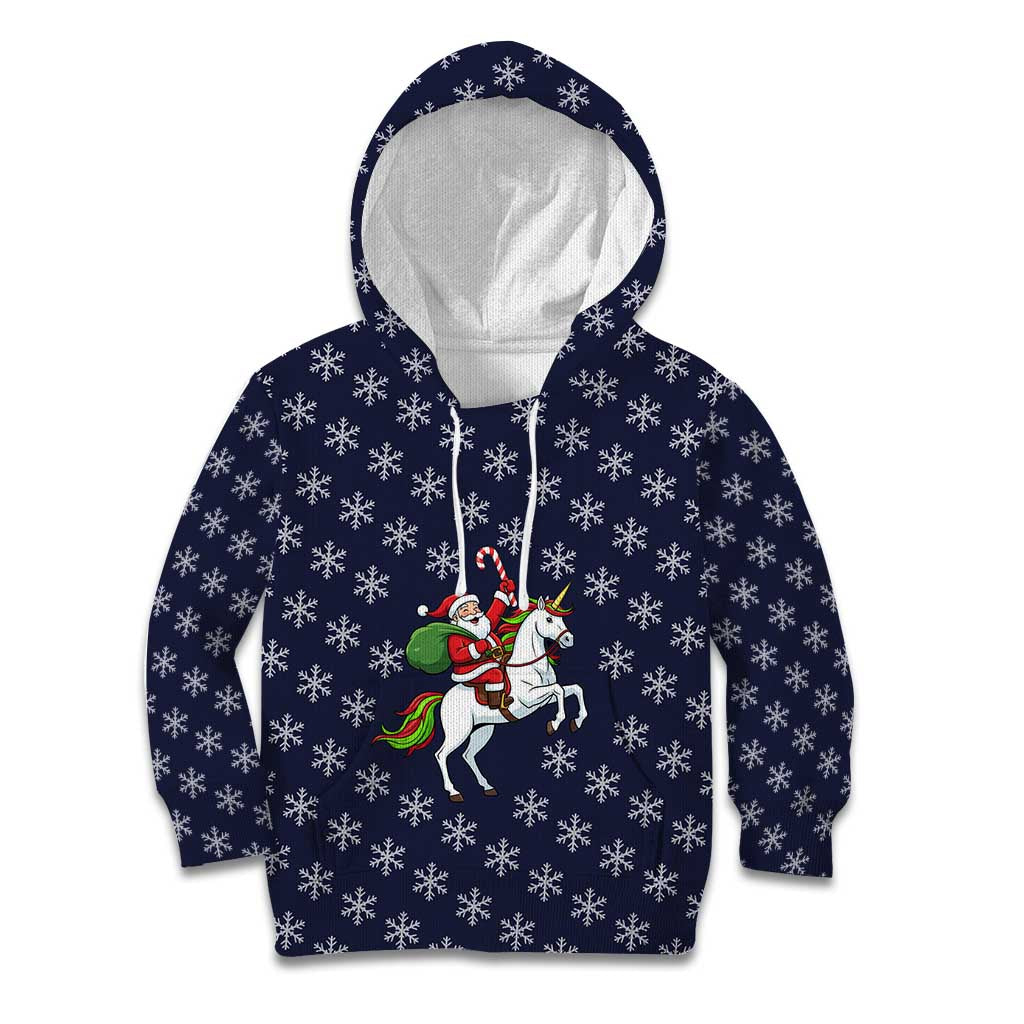 Horse And Santa Claus Christmas Christmas Kid Hoodie Xmas Holiday Patterns - Wonder Print Shop
