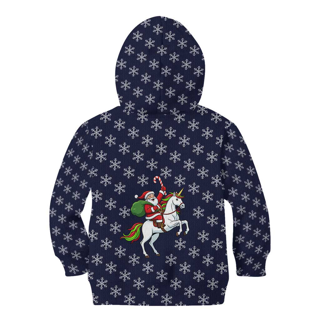 Horse And Santa Claus Christmas Christmas Kid Hoodie Xmas Holiday Patterns - Wonder Print Shop