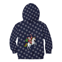 Horse And Santa Claus Christmas Christmas Kid Hoodie Xmas Holiday Patterns - Wonder Print Shop
