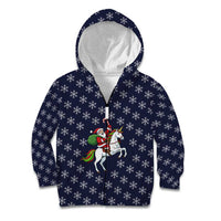Horse And Santa Claus Christmas Christmas Kid Hoodie Xmas Holiday Patterns - Wonder Print Shop