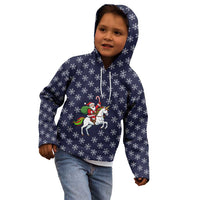 Horse And Santa Claus Christmas Christmas Kid Hoodie Xmas Holiday Patterns - Wonder Print Shop