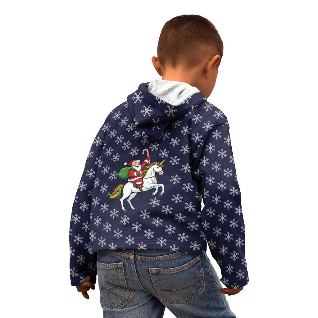Horse And Santa Claus Christmas Christmas Kid Hoodie Xmas Holiday Patterns - Wonder Print Shop