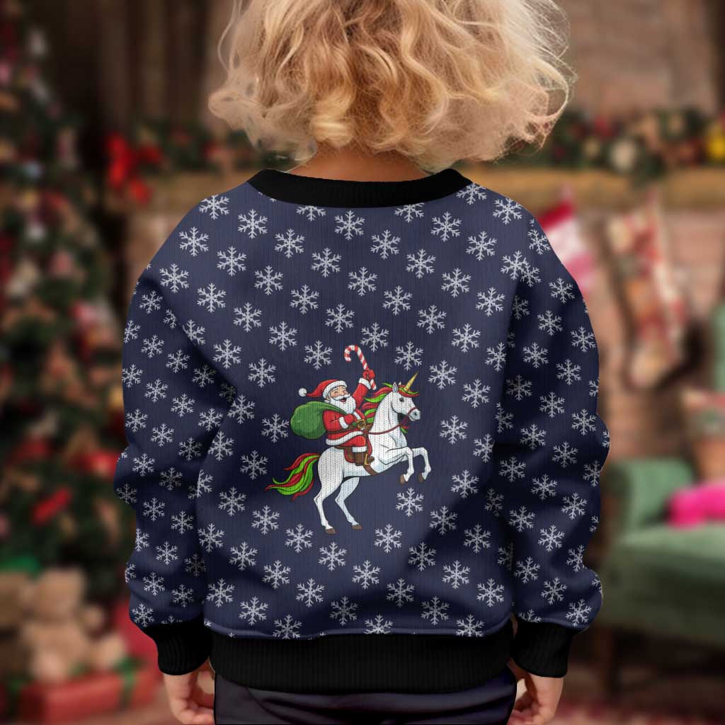 Horse And Santa Claus Christmas Kid Ugly Christmas Sweater Xmas Holiday Patterns - Wonder Print Shop