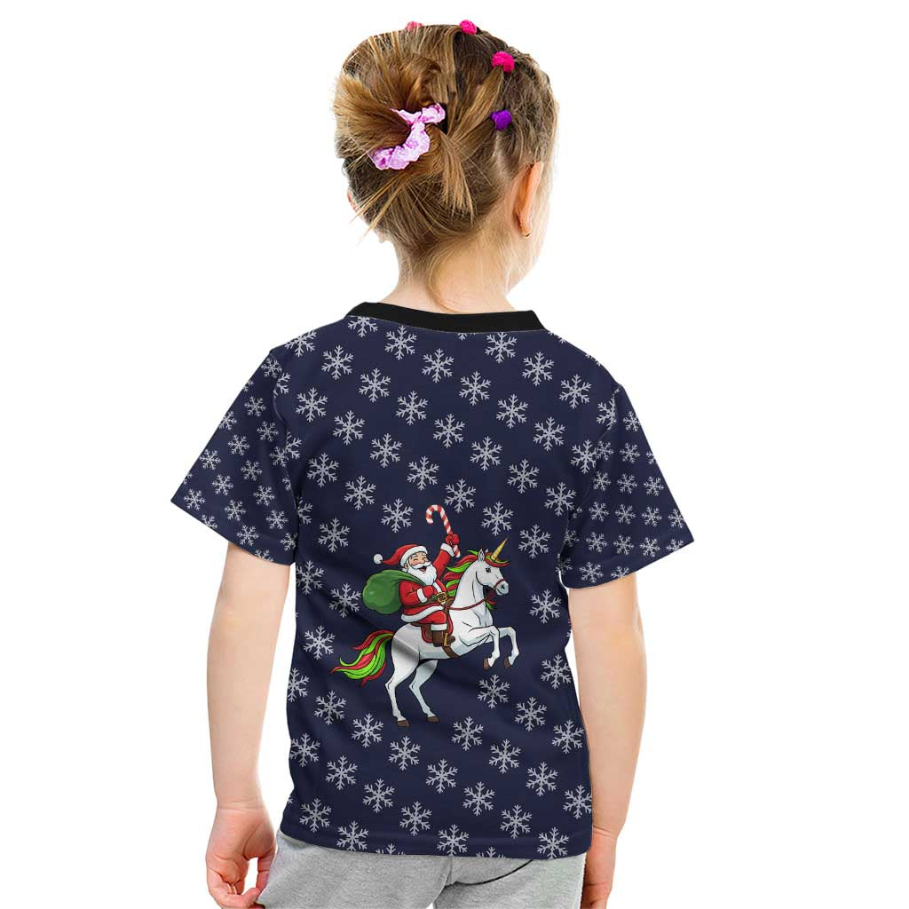 Horse And Santa Claus Christmas Christmas Kid T Shirt Xmas Holiday Patterns - Wonder Print Shop