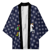 Horse And Santa Claus Christmas Christmas Kimono Xmas Holiday Patterns - Wonder Print Shop