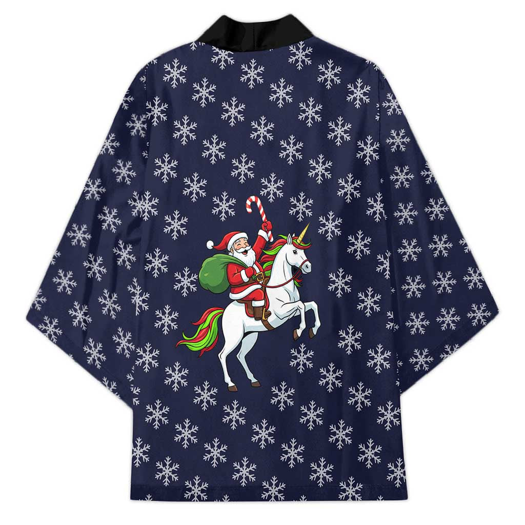 Horse And Santa Claus Christmas Christmas Kimono Xmas Holiday Patterns - Wonder Print Shop