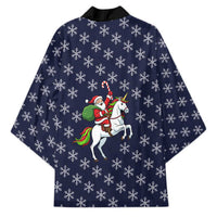 Horse And Santa Claus Christmas Christmas Kimono Xmas Holiday Patterns - Wonder Print Shop
