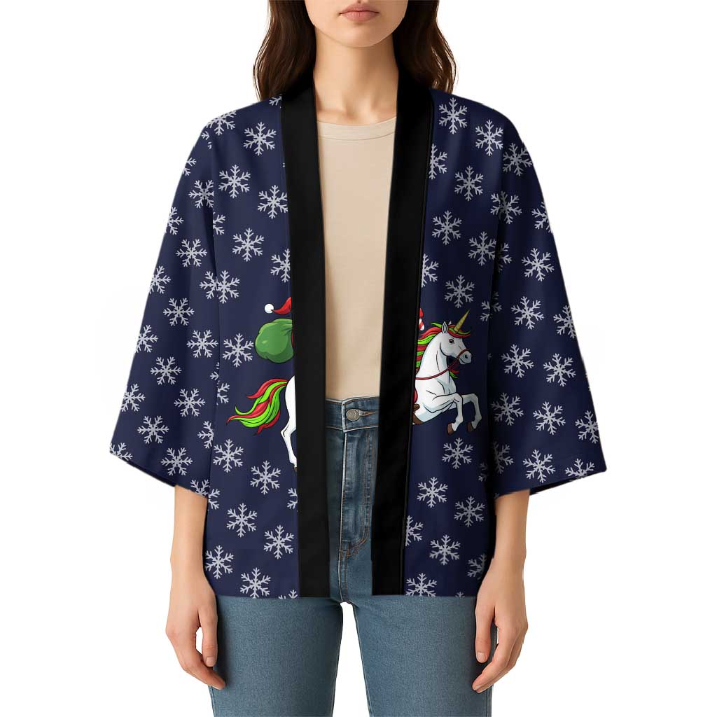 Horse And Santa Claus Christmas Christmas Kimono Xmas Holiday Patterns - Wonder Print Shop