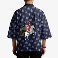 Horse And Santa Claus Christmas Christmas Kimono Xmas Holiday Patterns - Wonder Print Shop