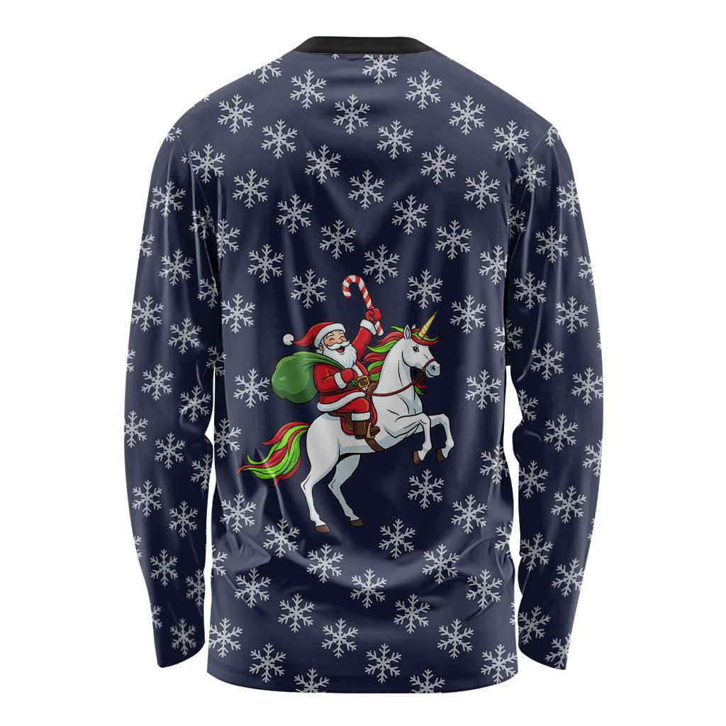 Horse And Santa Claus Christmas Christmas Long Sleeve Shirt Xmas Holiday Patterns - Wonder Print Shop