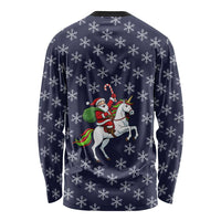 Horse And Santa Claus Christmas Christmas Long Sleeve Shirt Xmas Holiday Patterns - Wonder Print Shop