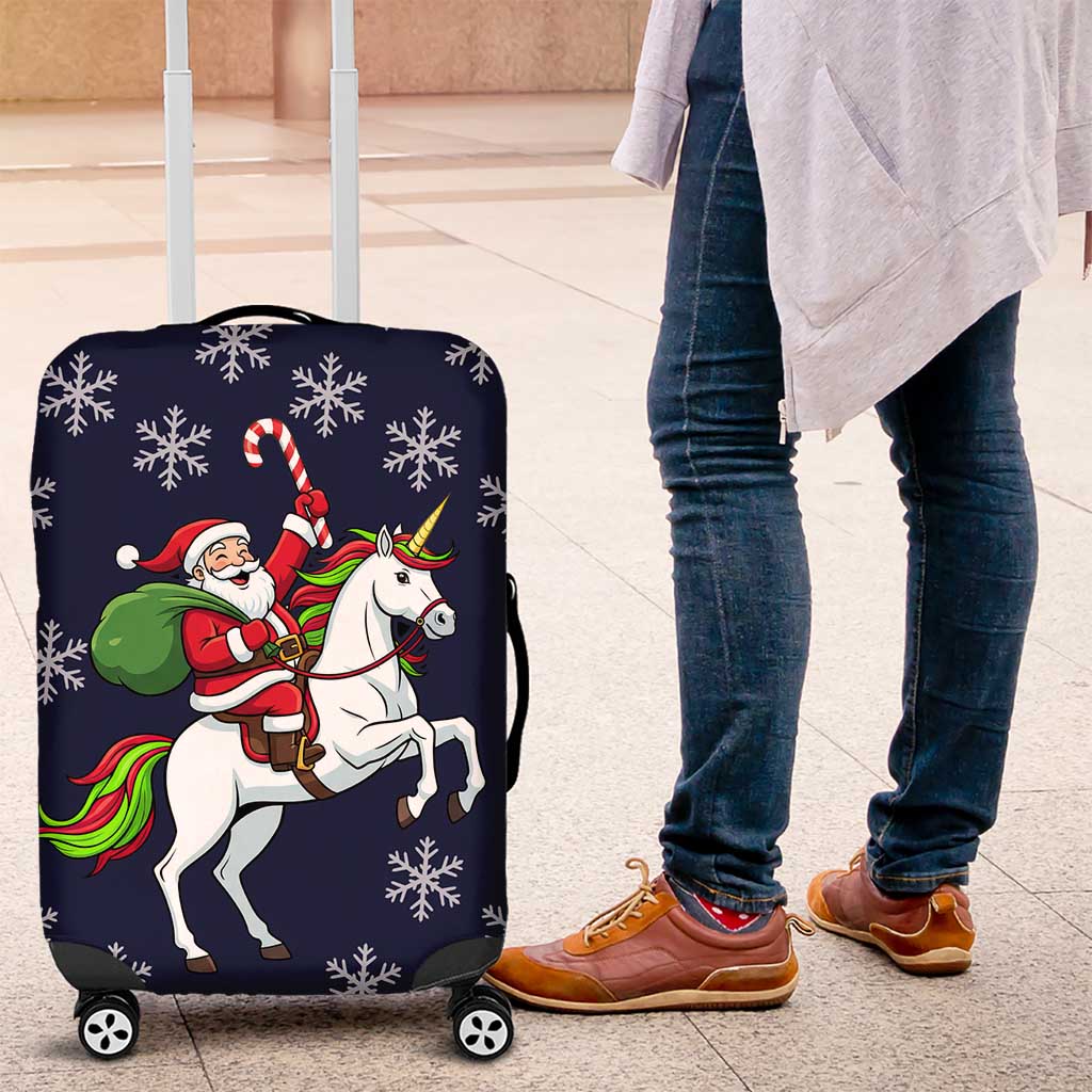 Horse And Santa Claus Christmas Christmas Luggage Cover Xmas Holiday Patterns - Wonder Print Shop