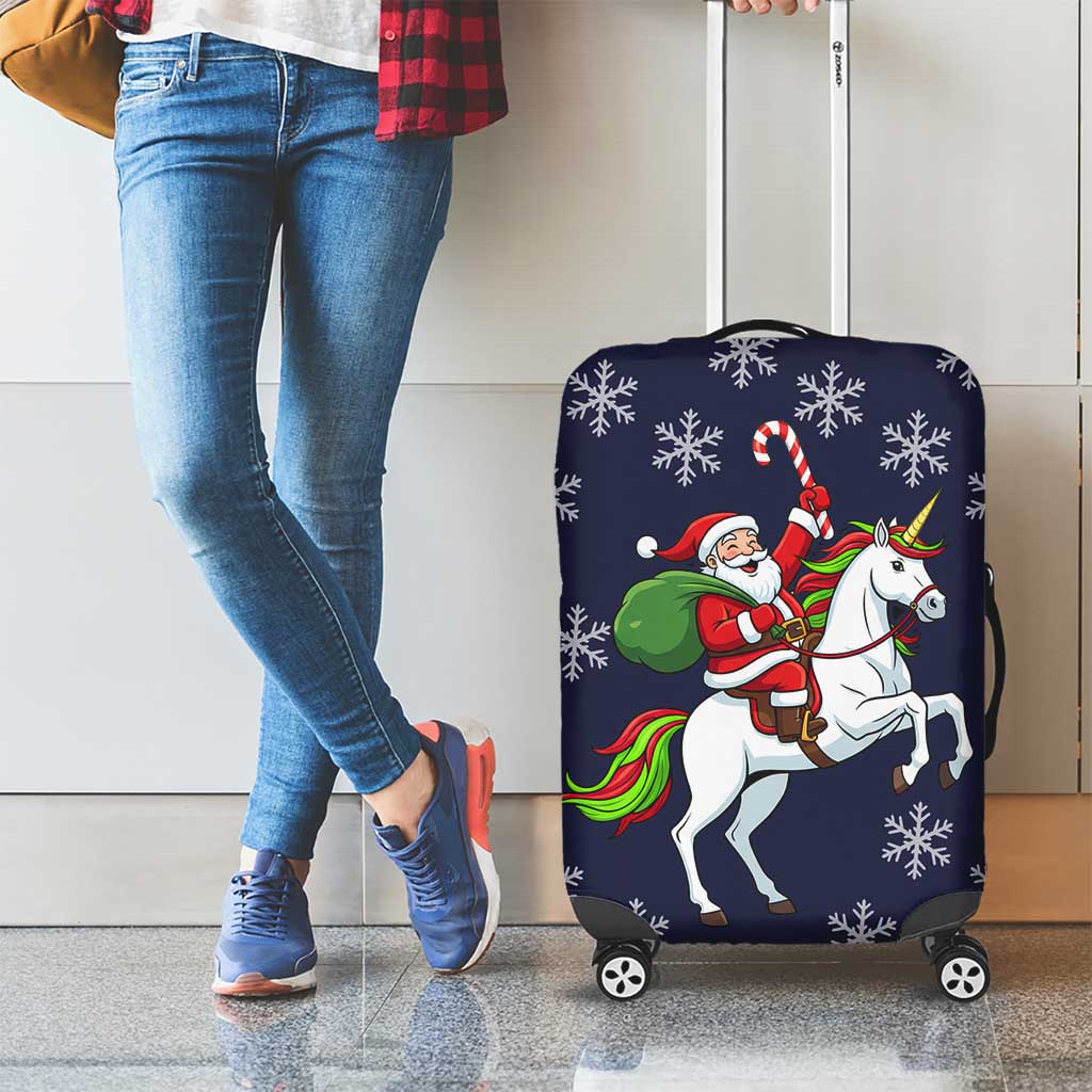 Horse And Santa Claus Christmas Christmas Luggage Cover Xmas Holiday Patterns - Wonder Print Shop