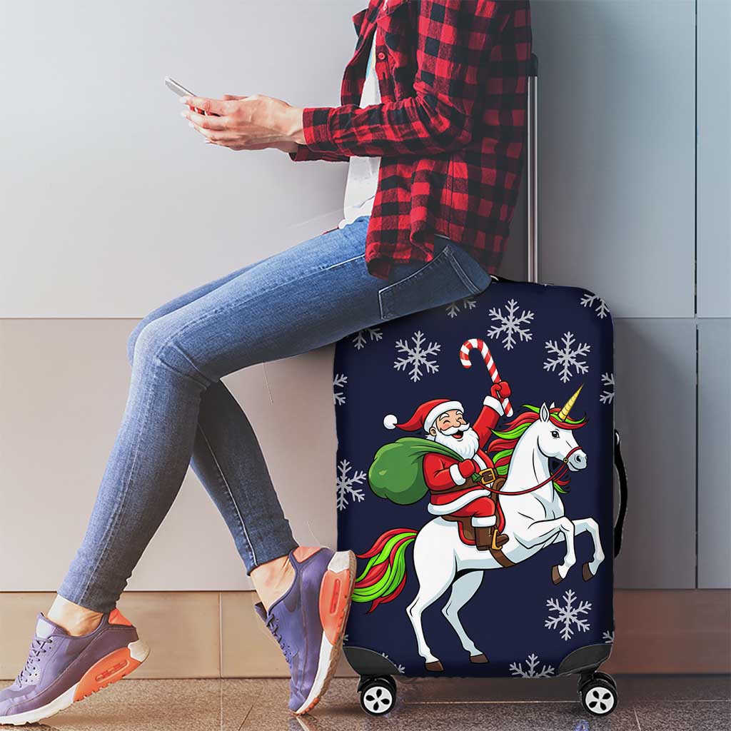 Horse And Santa Claus Christmas Christmas Luggage Cover Xmas Holiday Patterns - Wonder Print Shop