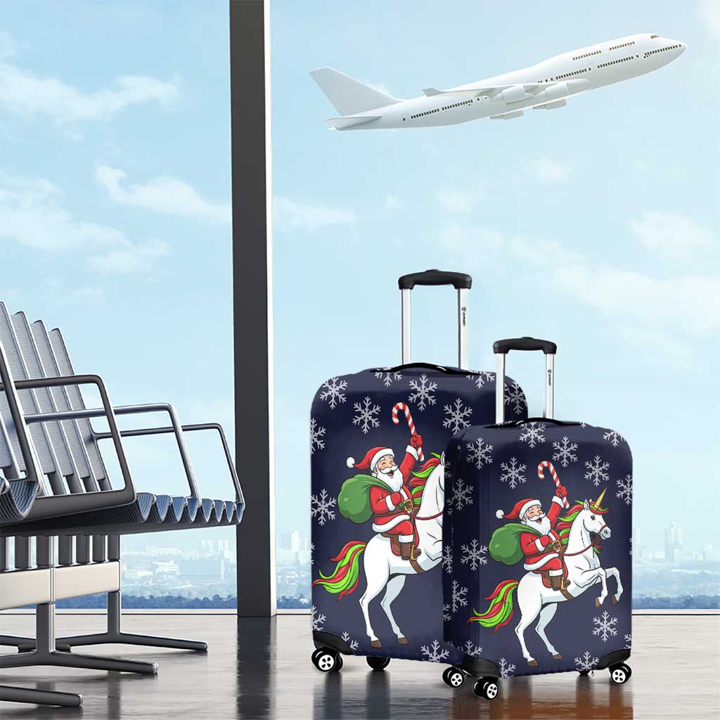 Horse And Santa Claus Christmas Christmas Luggage Cover Xmas Holiday Patterns - Wonder Print Shop
