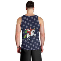 Horse And Santa Claus Christmas Christmas Men Tank Top Xmas Holiday Patterns - Wonder Print Shop