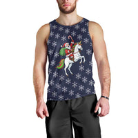 Horse And Santa Claus Christmas Christmas Men Tank Top Xmas Holiday Patterns - Wonder Print Shop