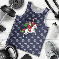 Horse And Santa Claus Christmas Christmas Men Tank Top Xmas Holiday Patterns - Wonder Print Shop
