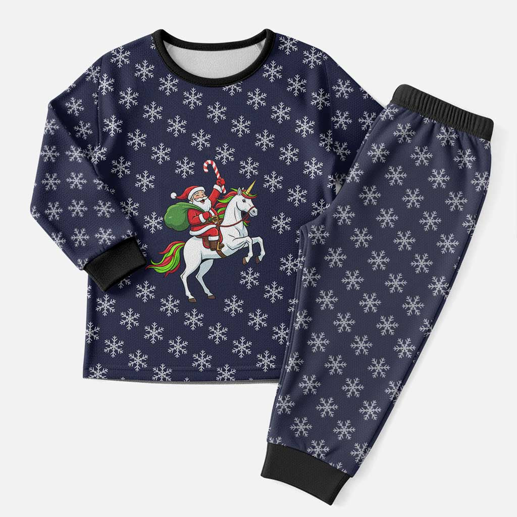 Horse And Santa Claus Christmas Christmas Pajama Set Xmas Holiday Patterns - Wonder Print Shop