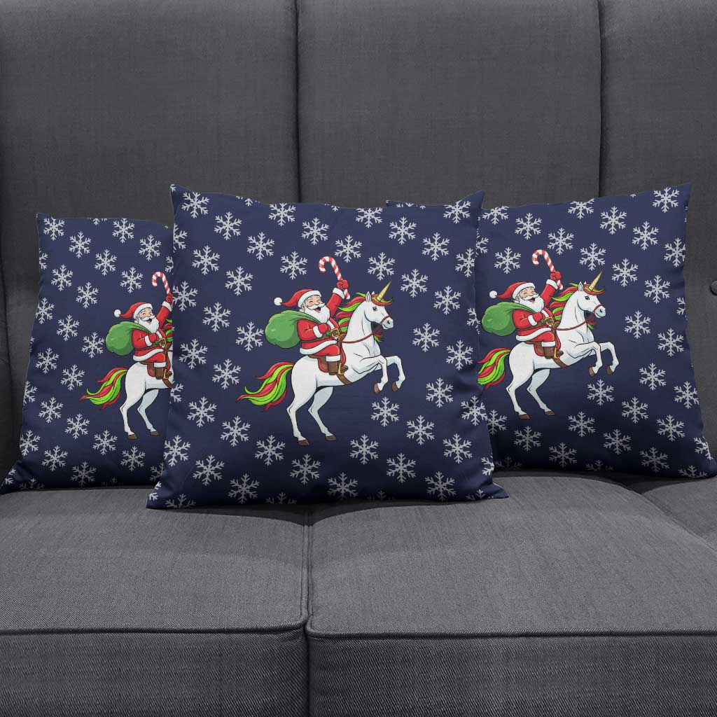 Horse And Santa Claus Christmas Christmas Pillow Cover Xmas Holiday Patterns - Wonder Print Shop
