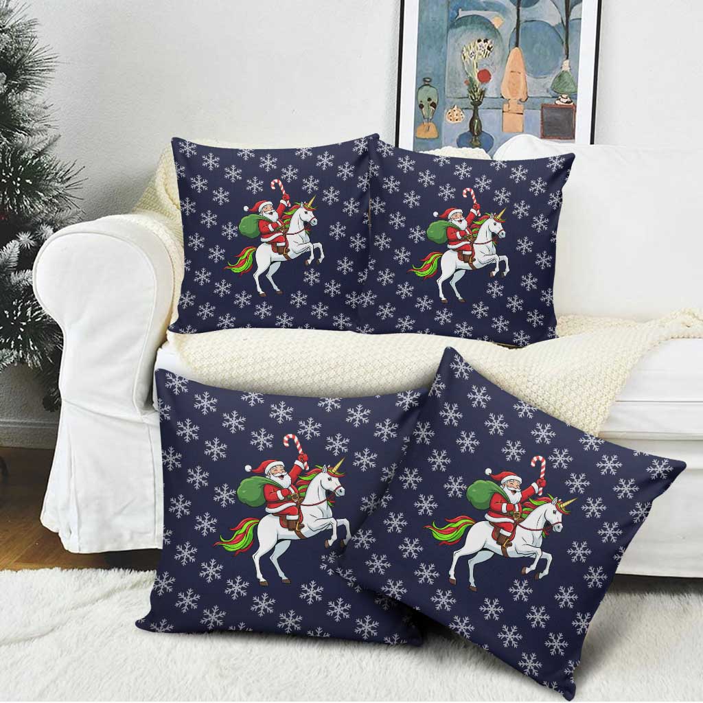 Horse And Santa Claus Christmas Christmas Pillow Cover Xmas Holiday Patterns - Wonder Print Shop