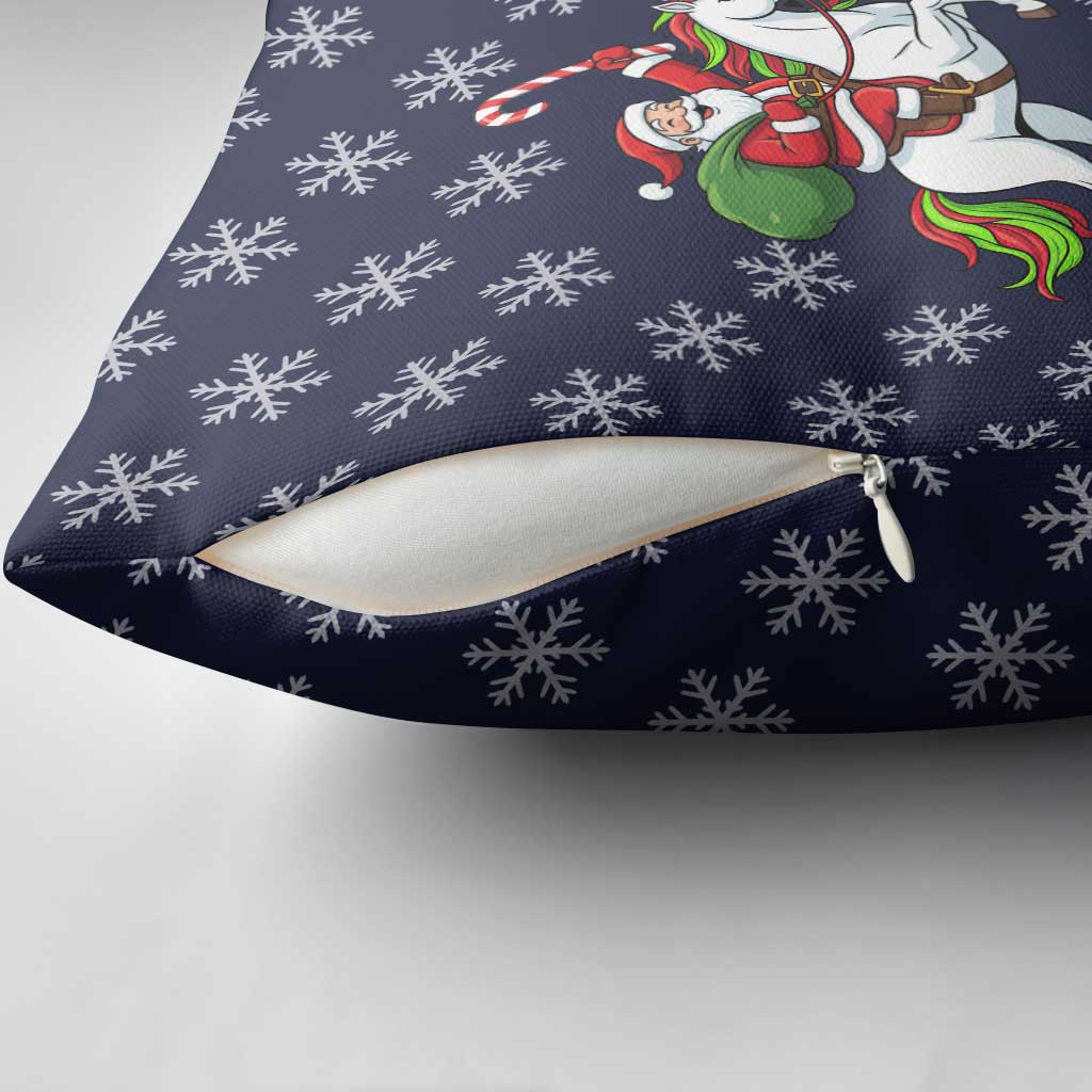 Horse And Santa Claus Christmas Christmas Pillow Cover Xmas Holiday Patterns - Wonder Print Shop