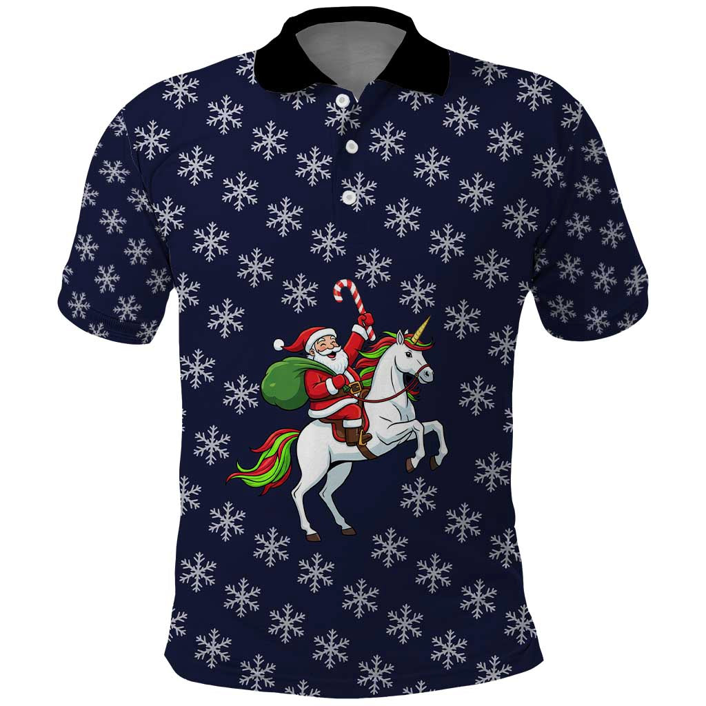 Horse And Santa Claus Christmas Christmas Polo Shirt Xmas Holiday Patterns - Wonder Print Shop