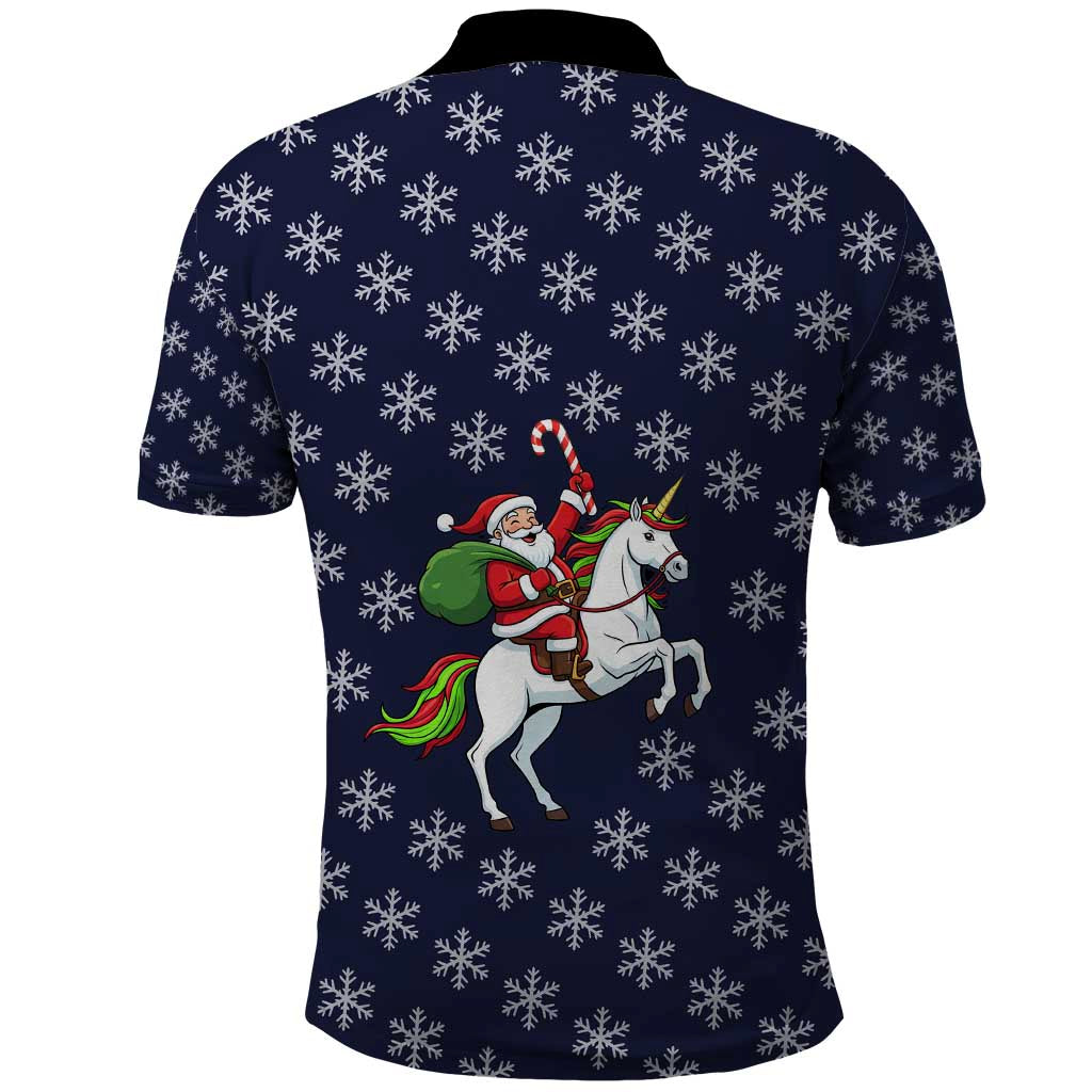Horse And Santa Claus Christmas Christmas Polo Shirt Xmas Holiday Patterns - Wonder Print Shop