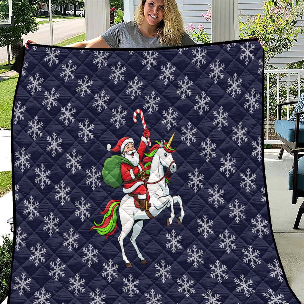 Horse And Santa Claus Christmas Christmas Quilt Xmas Holiday Patterns - Wonder Print Shop