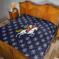 Horse And Santa Claus Christmas Christmas Quilt Xmas Holiday Patterns - Wonder Print Shop