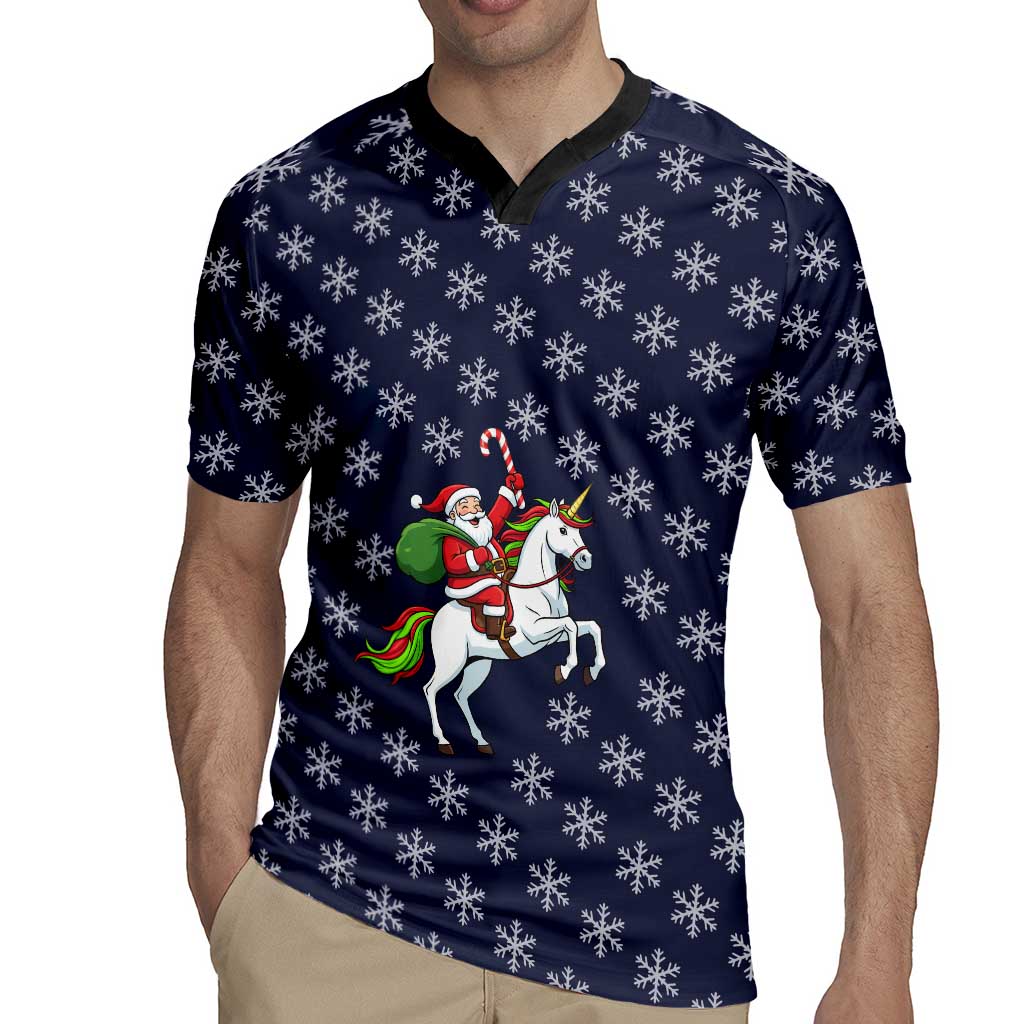 Horse And Santa Claus Christmas Christmas Rugby Jersey Xmas Holiday Patterns - Wonder Print Shop