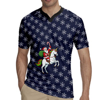 Horse And Santa Claus Christmas Christmas Rugby Jersey Xmas Holiday Patterns - Wonder Print Shop