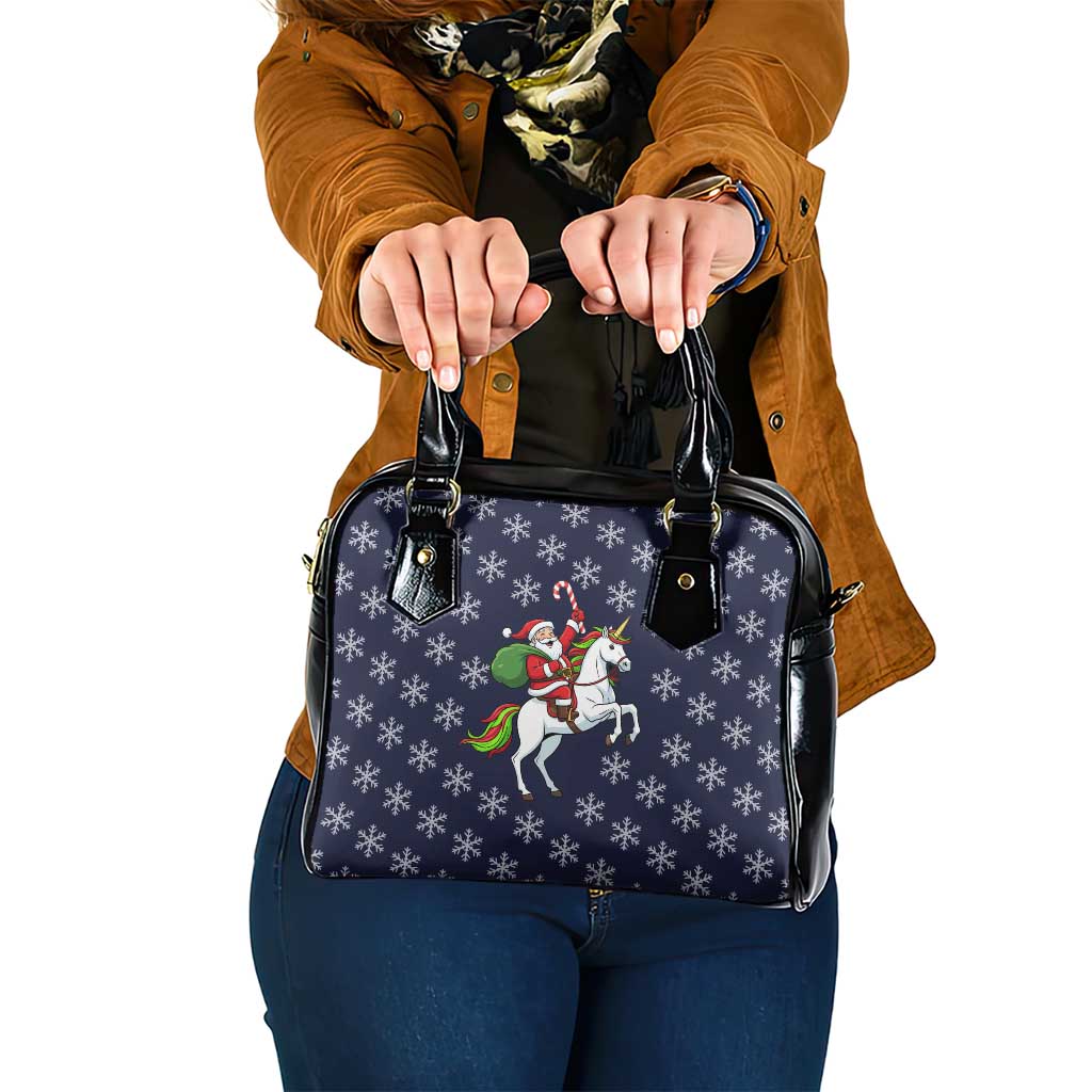 Horse And Santa Claus Christmas Christmas Shoulder Handbag Xmas Holiday Patterns - Wonder Print Shop