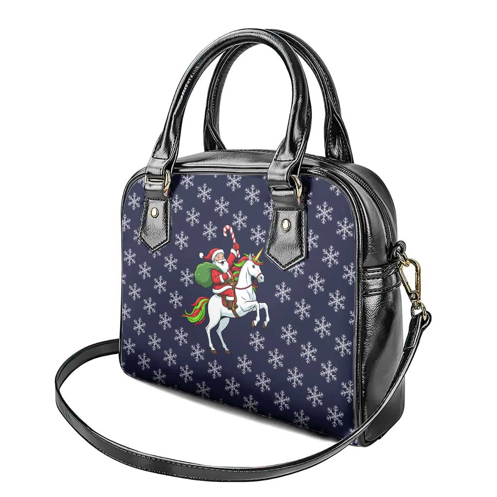 Horse And Santa Claus Christmas Christmas Shoulder Handbag Xmas Holiday Patterns - Wonder Print Shop