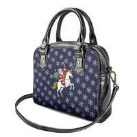 Horse And Santa Claus Christmas Christmas Shoulder Handbag Xmas Holiday Patterns - Wonder Print Shop