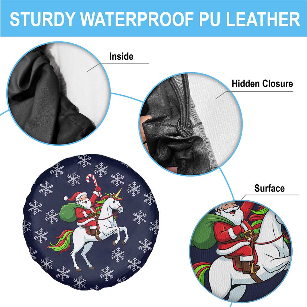 Horse And Santa Claus Christmas Christmas Spare Tire Cover Xmas Holiday Patterns - Wonder Print Shop