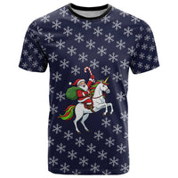 Horse And Santa Claus Christmas Christmas T Shirt Xmas Holiday Patterns - Wonder Print Shop