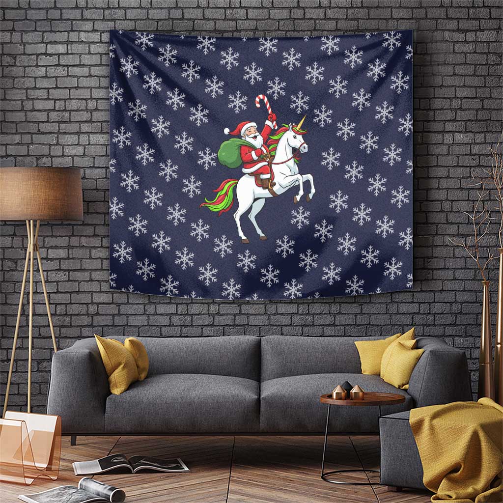 Horse And Santa Claus Christmas Christmas Tapestry Xmas Holiday Patterns - Wonder Print Shop