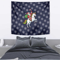 Horse And Santa Claus Christmas Christmas Tapestry Xmas Holiday Patterns - Wonder Print Shop